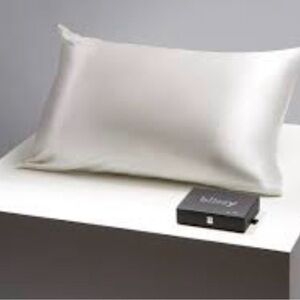 Brand New BLISSY Pure Mulberry Silk White King Zip Pillowcase $120